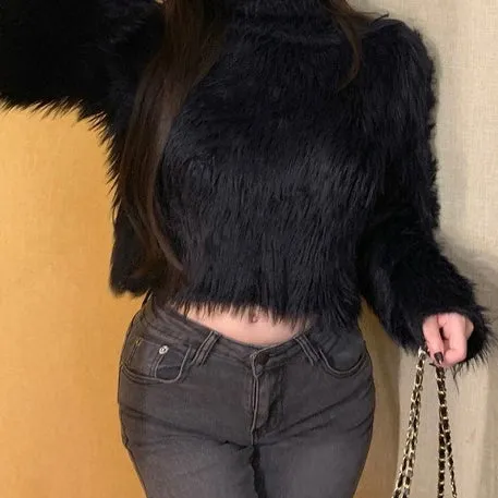 LILIA FAUX FUR TOP