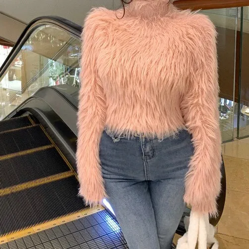 LILIA FAUX FUR TOP