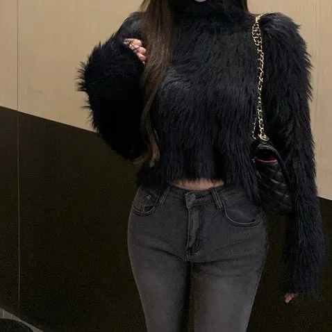 LILIA FAUX FUR TOP