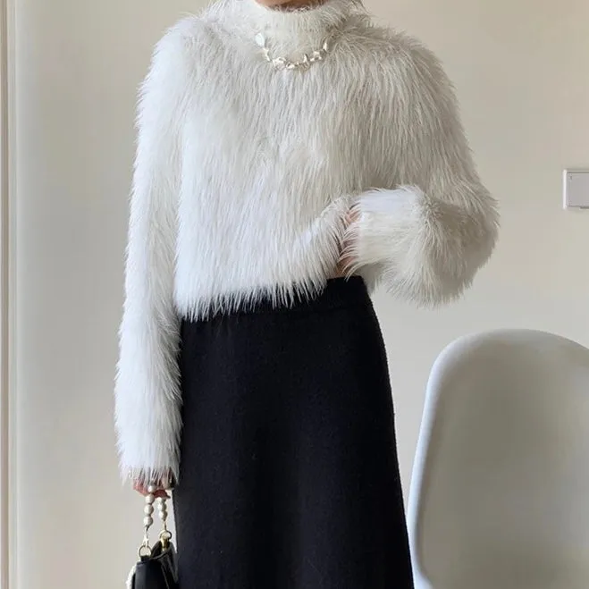 LILIA FAUX FUR TOP