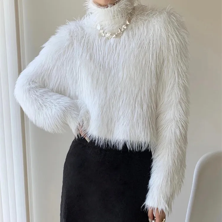 LILIA FAUX FUR TOP