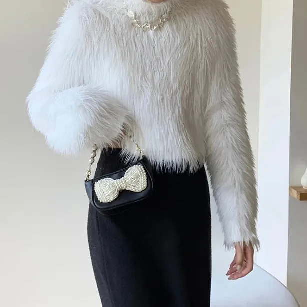 LILIA FAUX FUR TOP