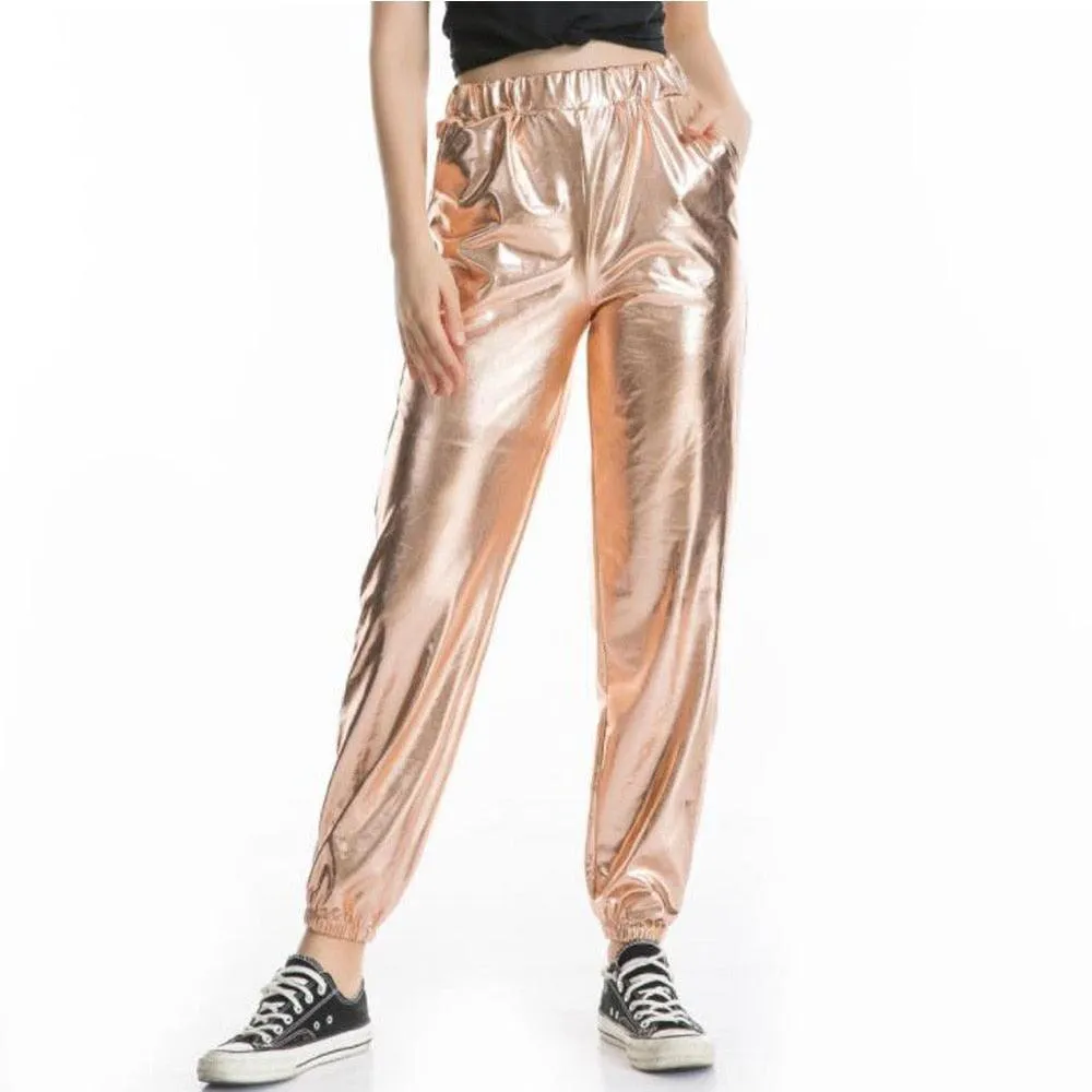 Loose Shiny Holographic Rave Pants