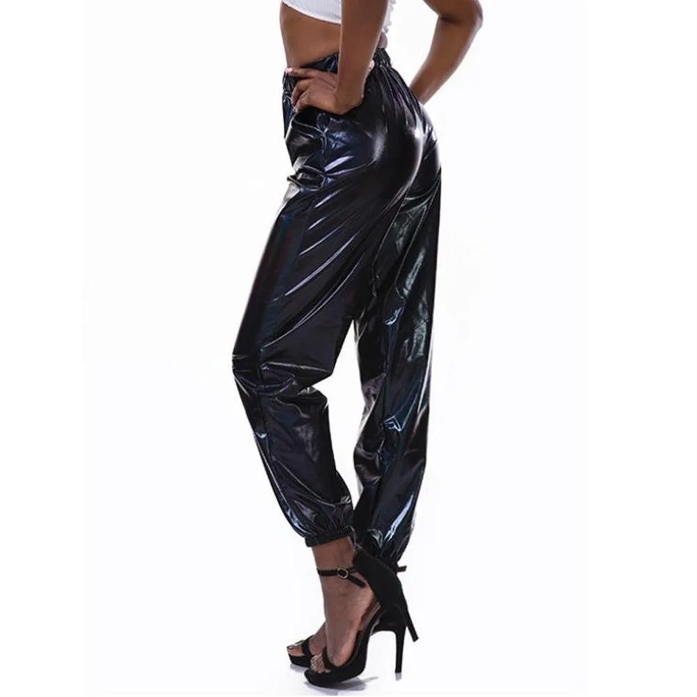 Loose Shiny Holographic Rave Pants