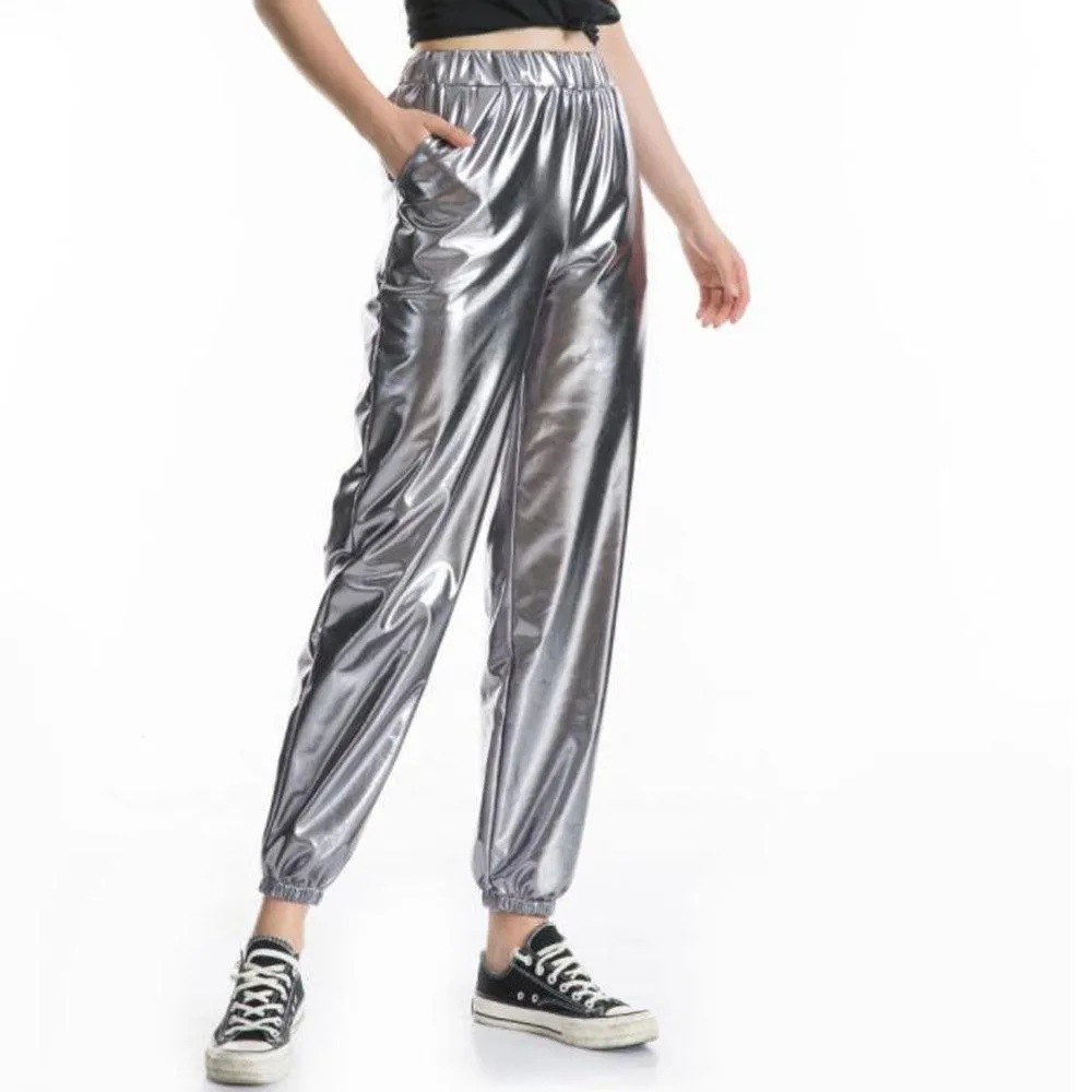 Loose Shiny Holographic Rave Pants