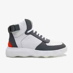 Men High-Top Shoes Grey 