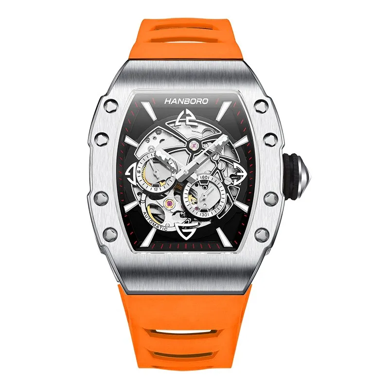 Men's Automatic Luxury Waterproof Sapphire Tonneau Mechanical Watch