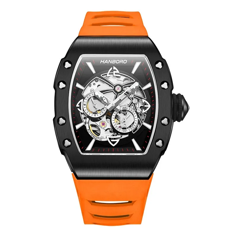 Men's Automatic Luxury Waterproof Sapphire Tonneau Mechanical Watch