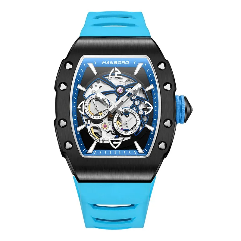 Men's Automatic Luxury Waterproof Sapphire Tonneau Mechanical Watch