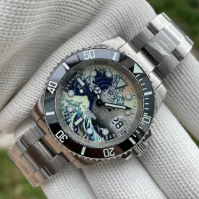 Men's Luxury Luminous Sapphire Dial Ceramic Bezel Waterproof Watch