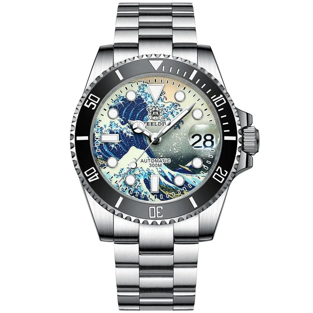 Men's Luxury Luminous Sapphire Dial Ceramic Bezel Waterproof Watch