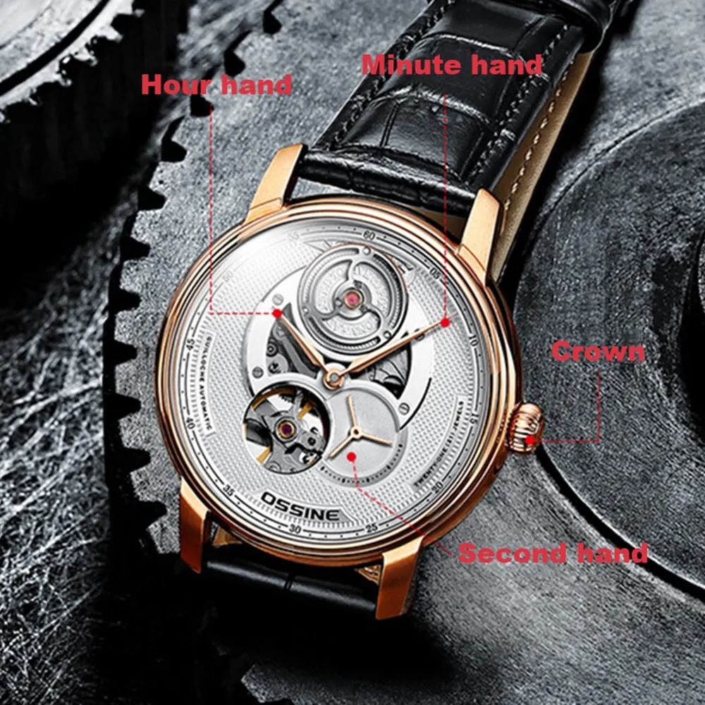 Men's Sapphire Waterproof Automatic Mechanical Skeleton Wristwatches