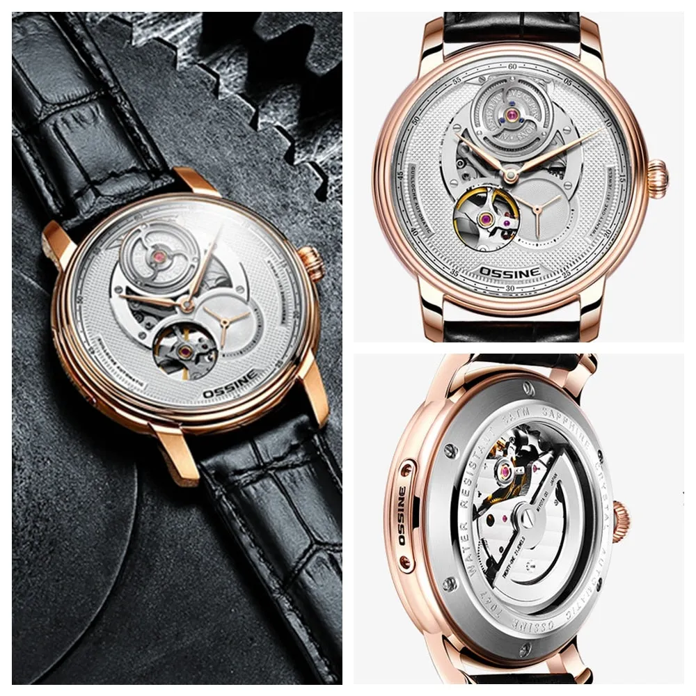 Men's Sapphire Waterproof Automatic Mechanical Skeleton Wristwatches