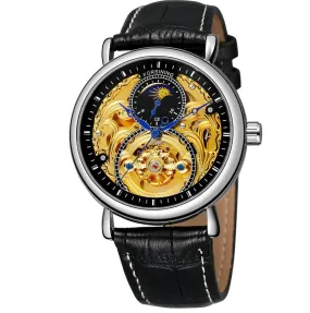 Men's Sun Moon Phase Waterproof Tourbillon Automatic Mechanical Wristwatch