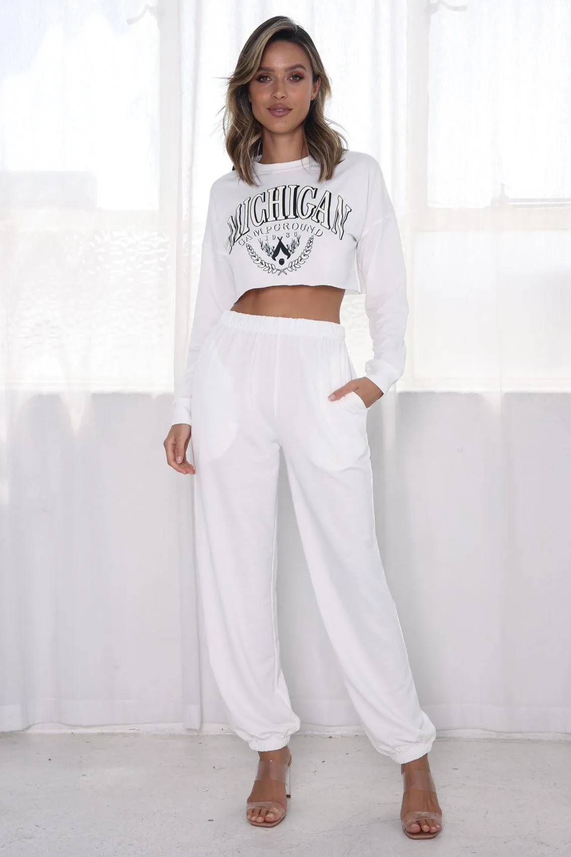 Michigan Two Piece Lounge Set - White