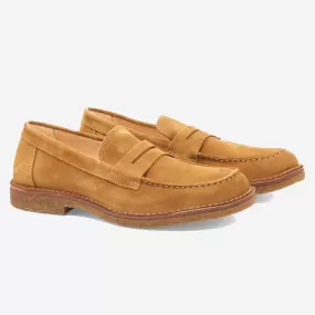 Mokaflex Suede Loafer Shoes - Whisky