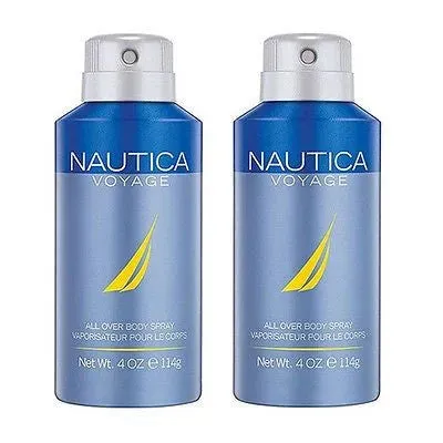 Nautica Voyage Deodorant Body Spray for Men (Set of 2 x 150 ml )