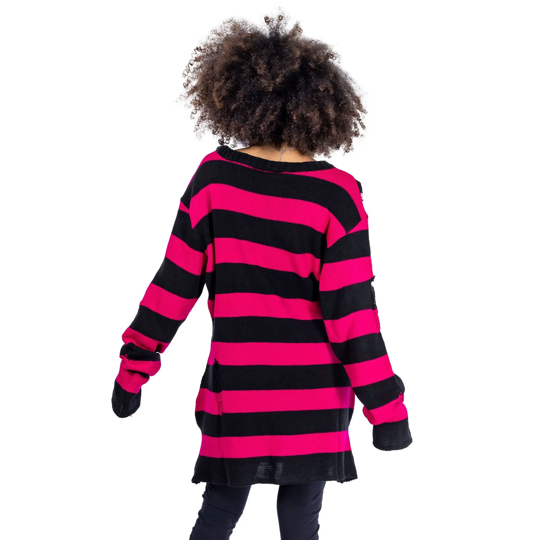 ORIANA JUMPER - BLACK/DARK PINK