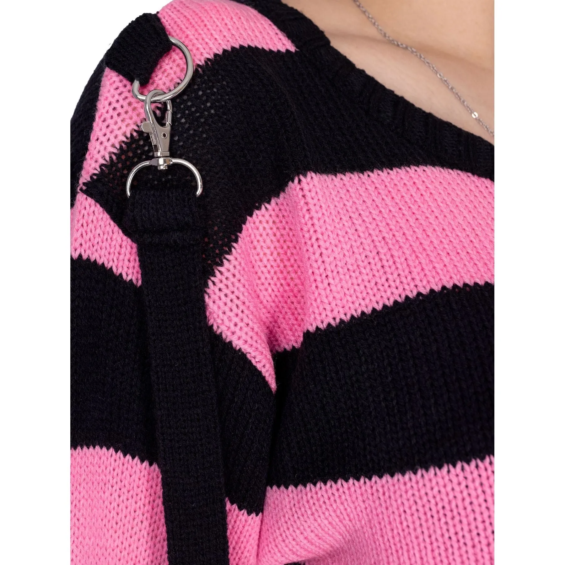 ORIANA JUMPER - BLACK/PINK