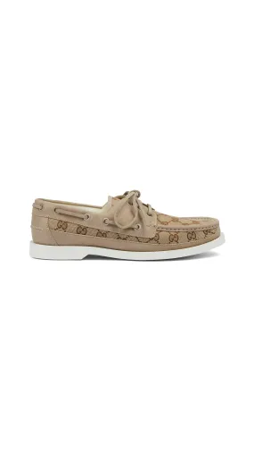 Original Lace-Up GG Loafers - Oatmeal