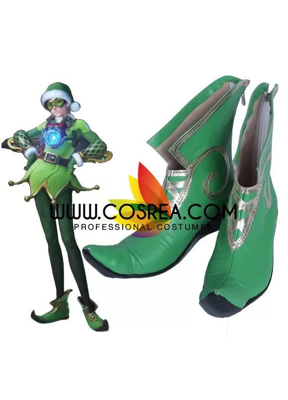 Overwatch Tracer Elf Cosplay Shoes