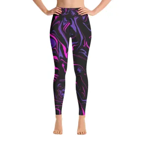 Pink Midnight Oil Slick High-Waisted Yoga Leggings