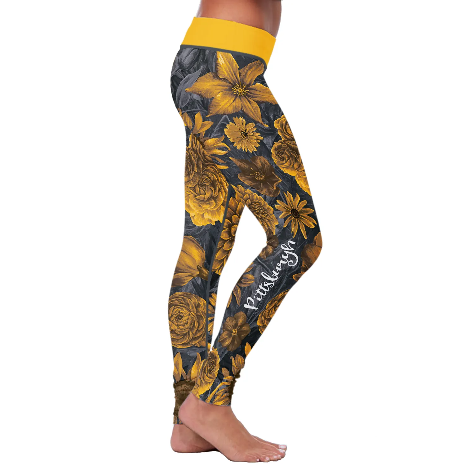 Pittsburgh Flower Football Leggings