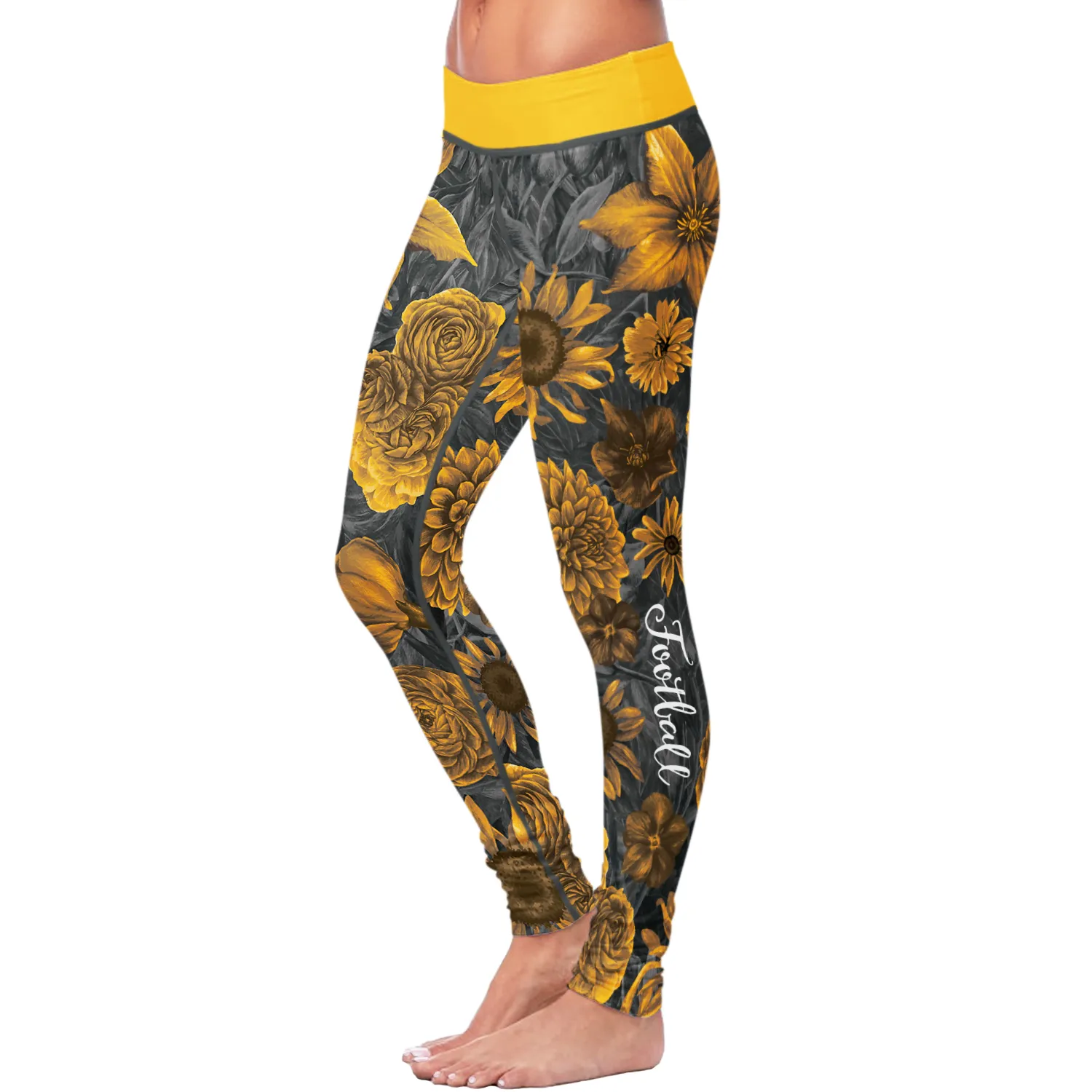 Pittsburgh Flower Football Leggings