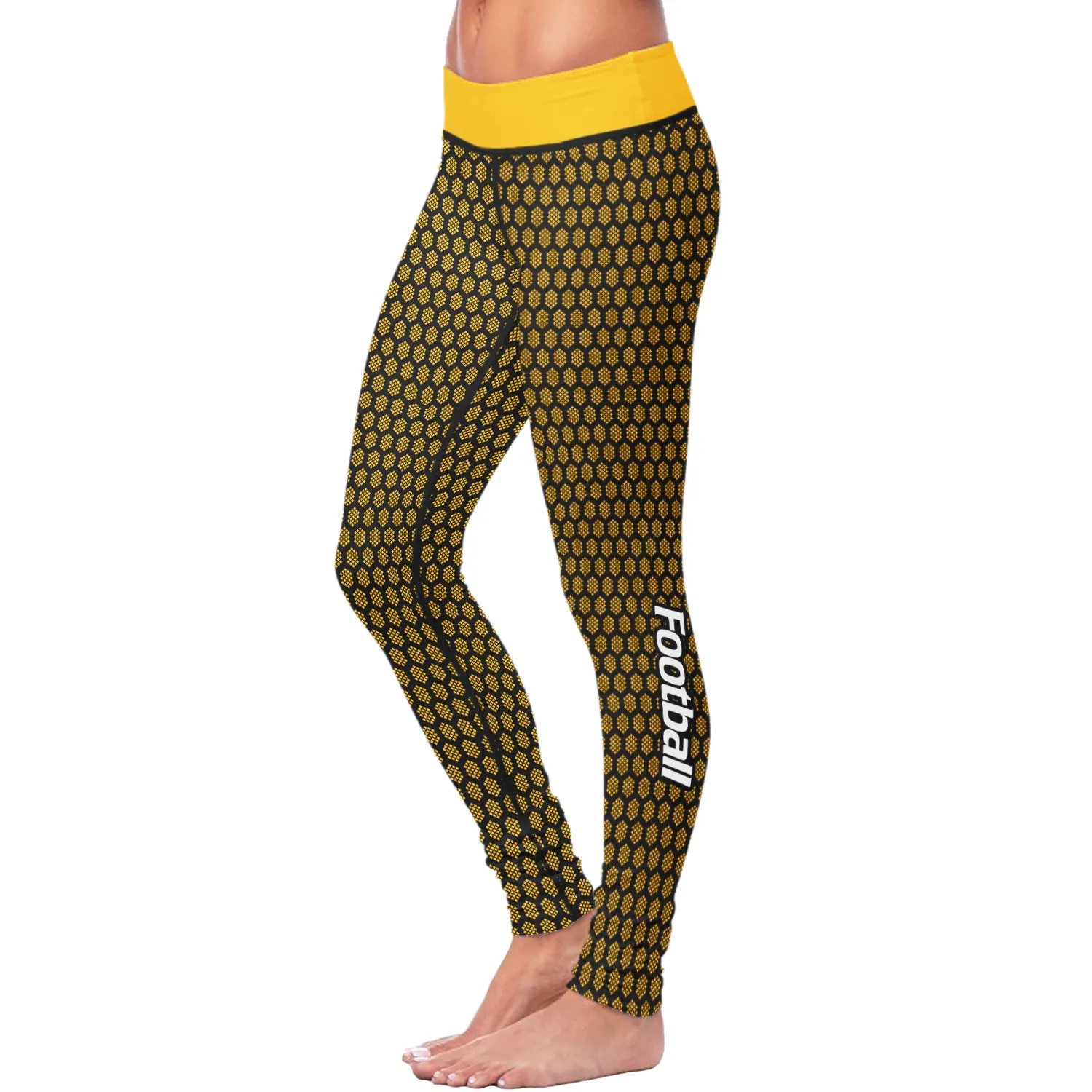 Pittsburgh Honeycomb Football Leggings