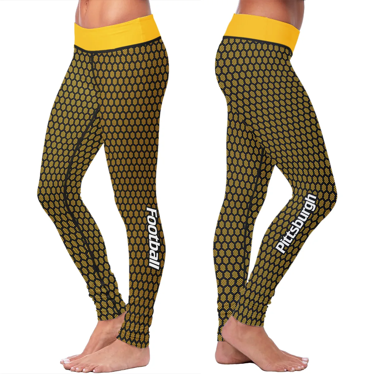 Pittsburgh Honeycomb Football Leggings