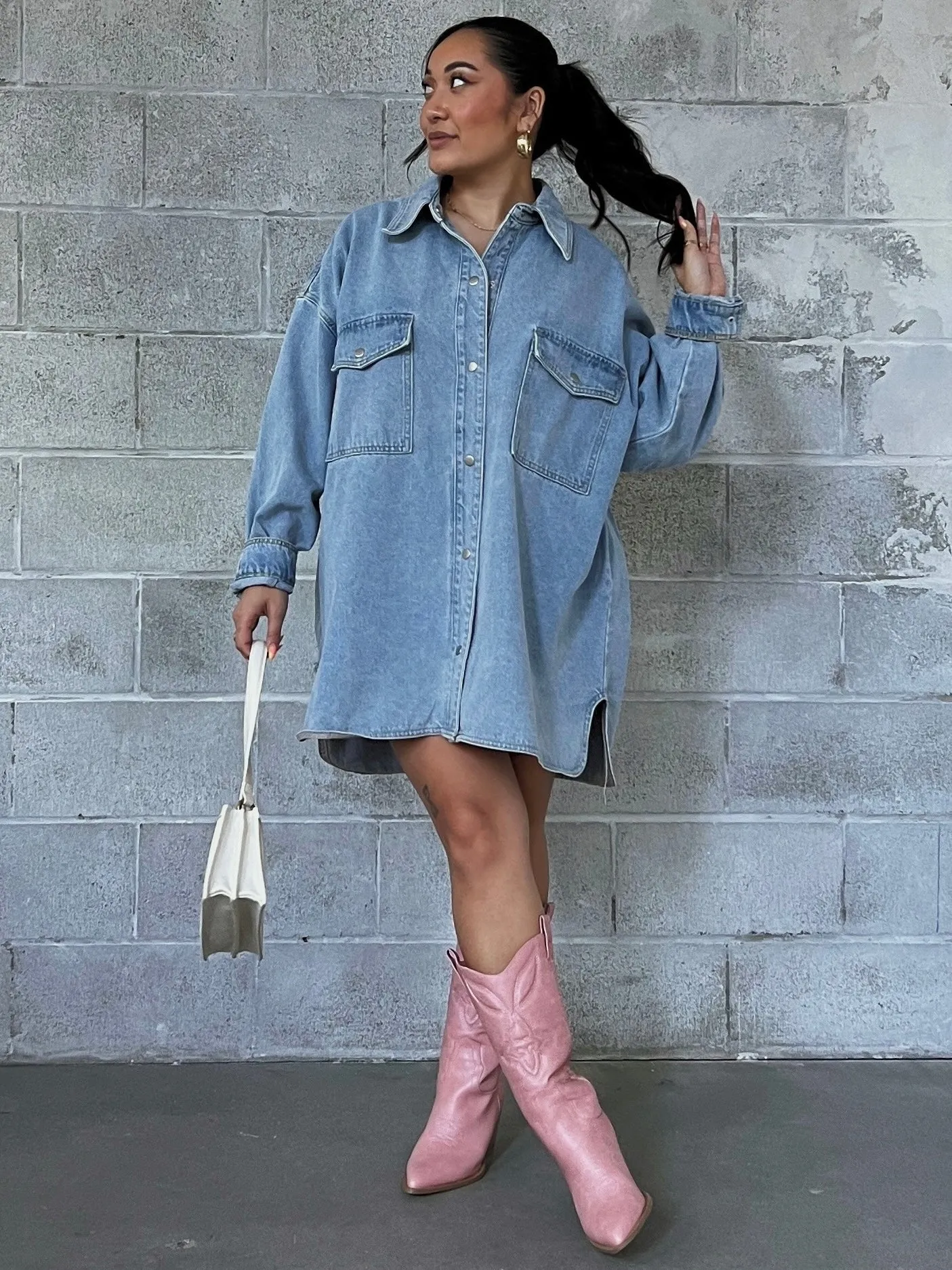 **PRESALE** BRUNETTE THE LABEL Oversized Denim Jacket / Shirt Dress