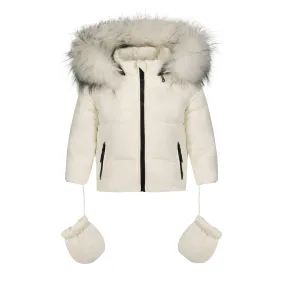 Scotch Bonnet Baby Classic Puffer Jacket w/ Fur Hood