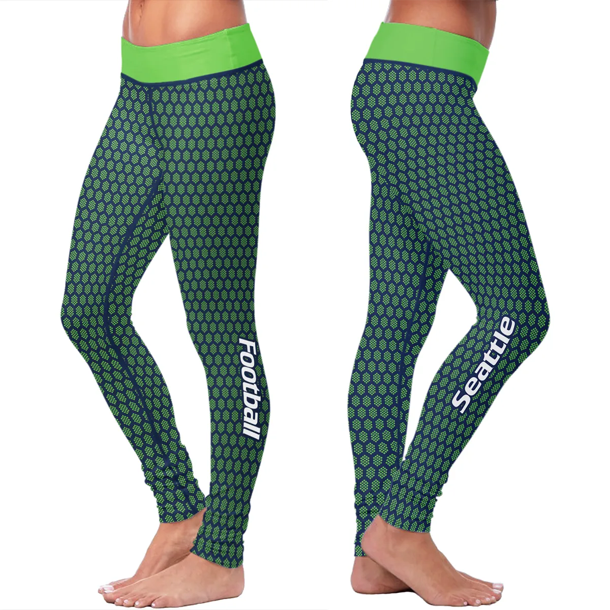 Seattle Honeycomb Football Leggings