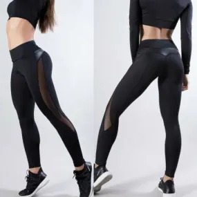 Sexy Women Leggings Gothic Insert Mesh Design