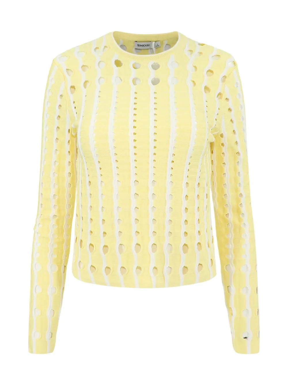 Simkhai Tianna Long Sleeve Top in Sulfur Multi