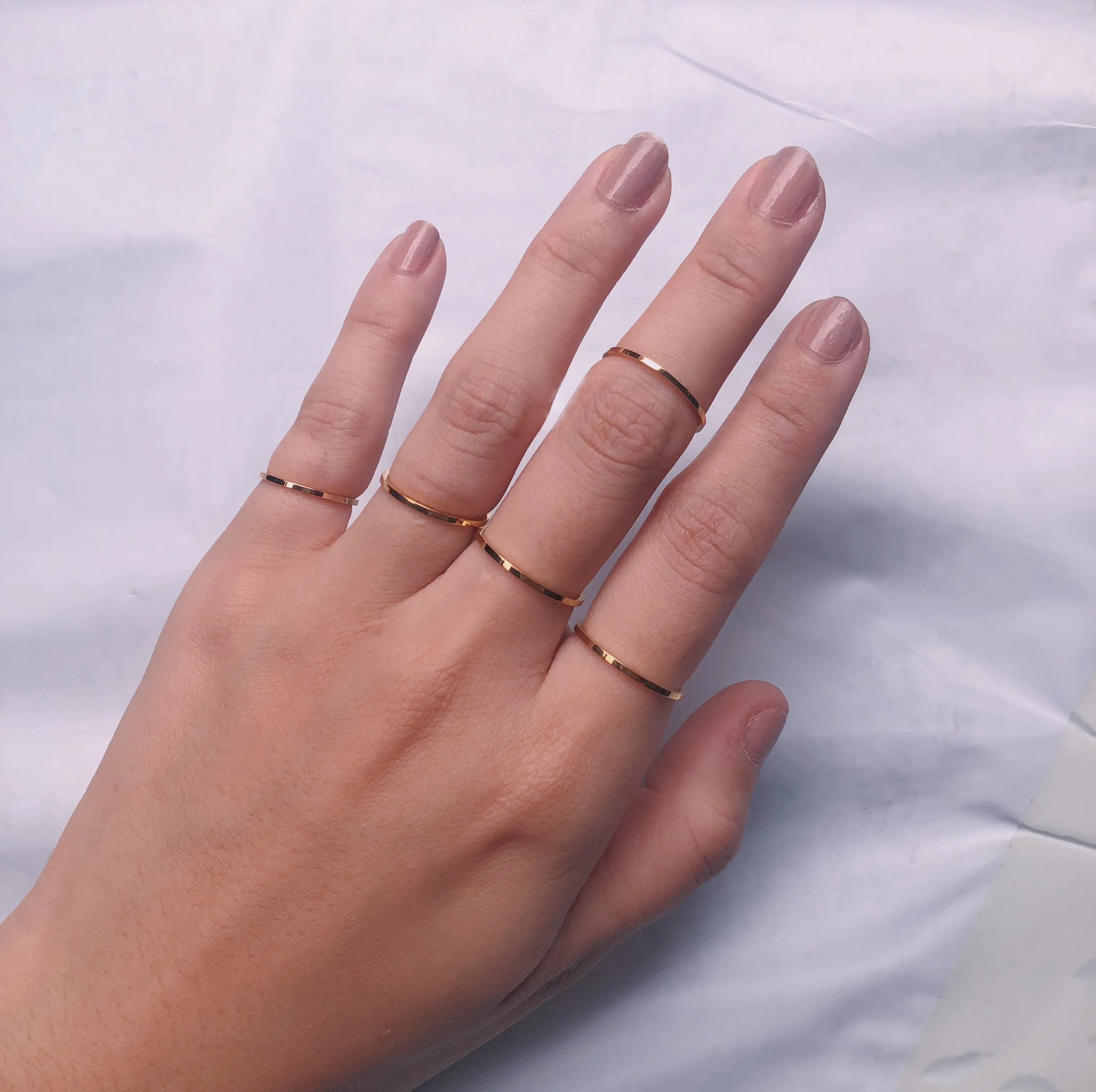 Skinny 1mm Gold Filled Band Ring