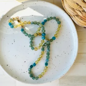 Sky, Stream, Meadow - Rainbow Apatite Necklace