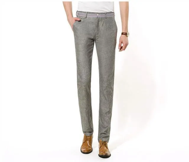 Slim Fit Casual Linen Pants For Men