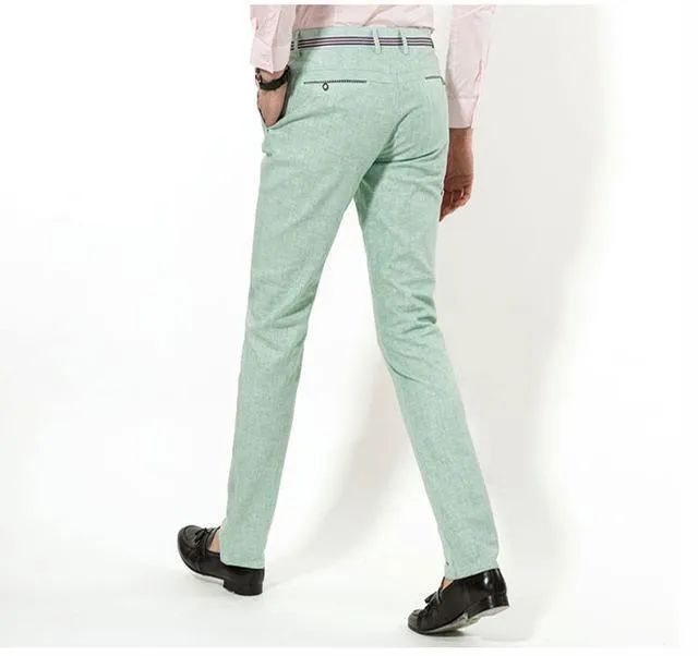 Slim Fit Casual Linen Pants For Men