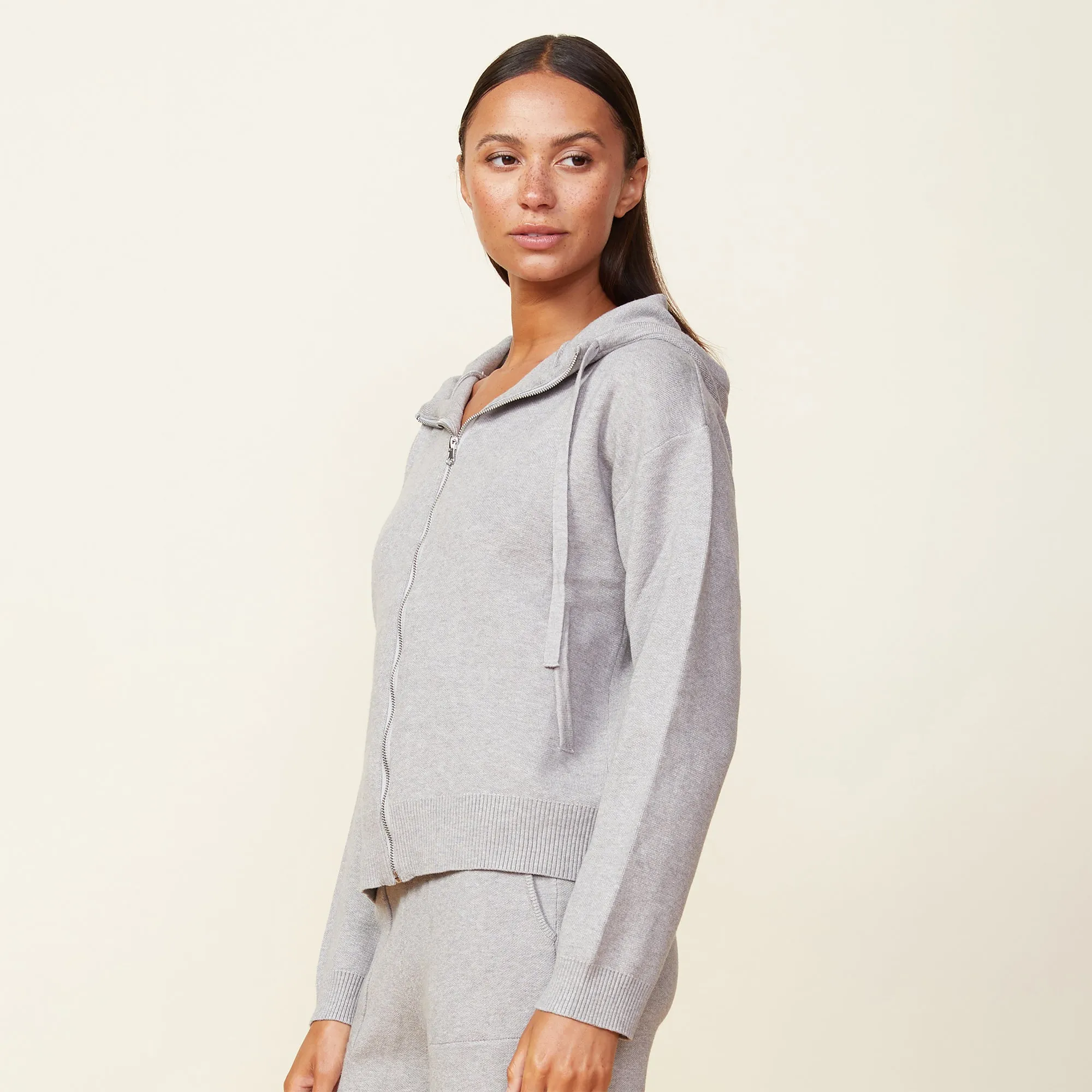 Soft Knit Zip Up Hoody