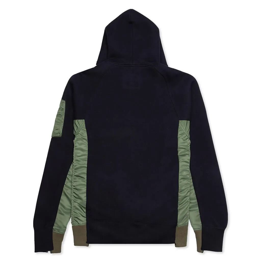 Sponge Sweat x MA-1 Hoodie - Navy/Khaki