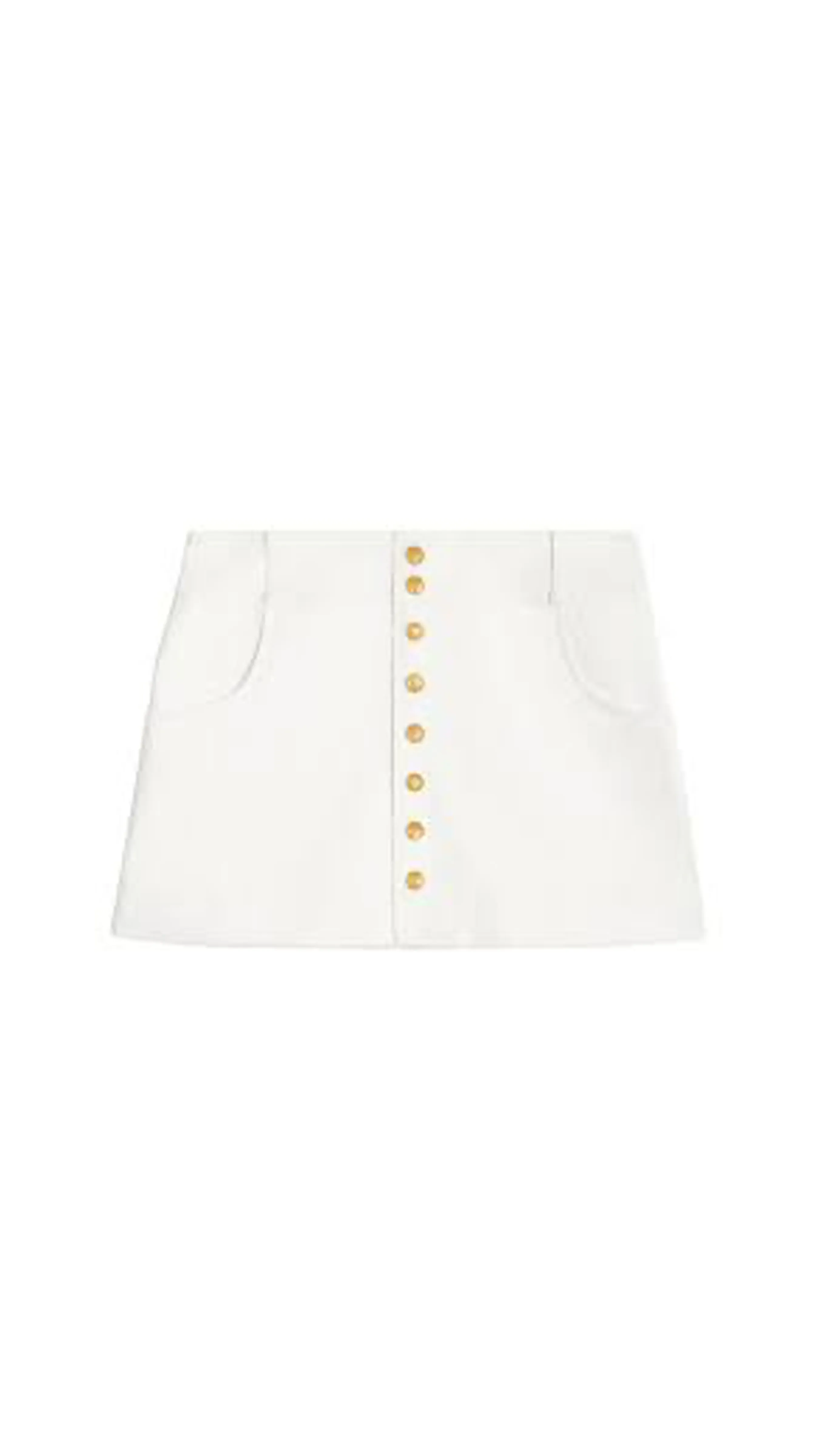 Trapeze Mini Skirt In Cotton Twill - Off White