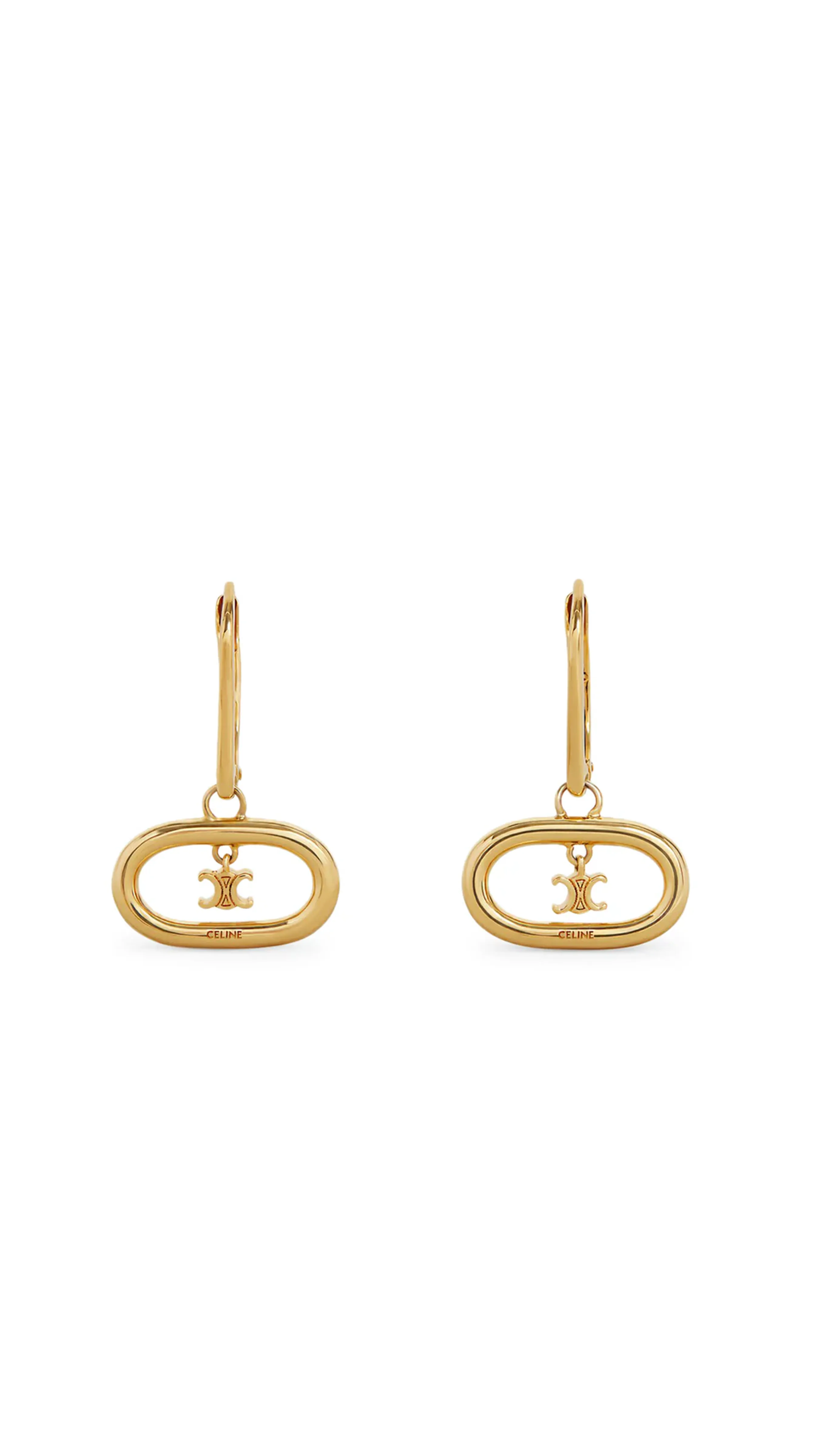 Triomphe Mobile Earrings In Brass With Gold Finish - Gold