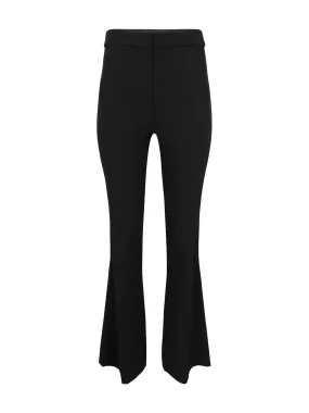 Vince Mid-Rise Pintuck Crop Flare Pant in Black