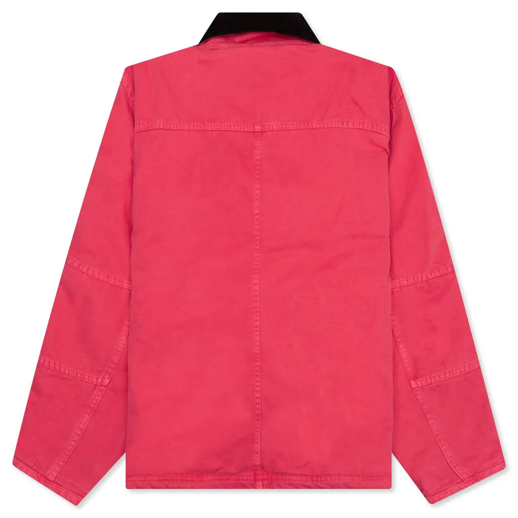 Washed Canvas Shop Jacket - Hot Pink