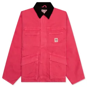 Washed Canvas Shop Jacket - Hot Pink