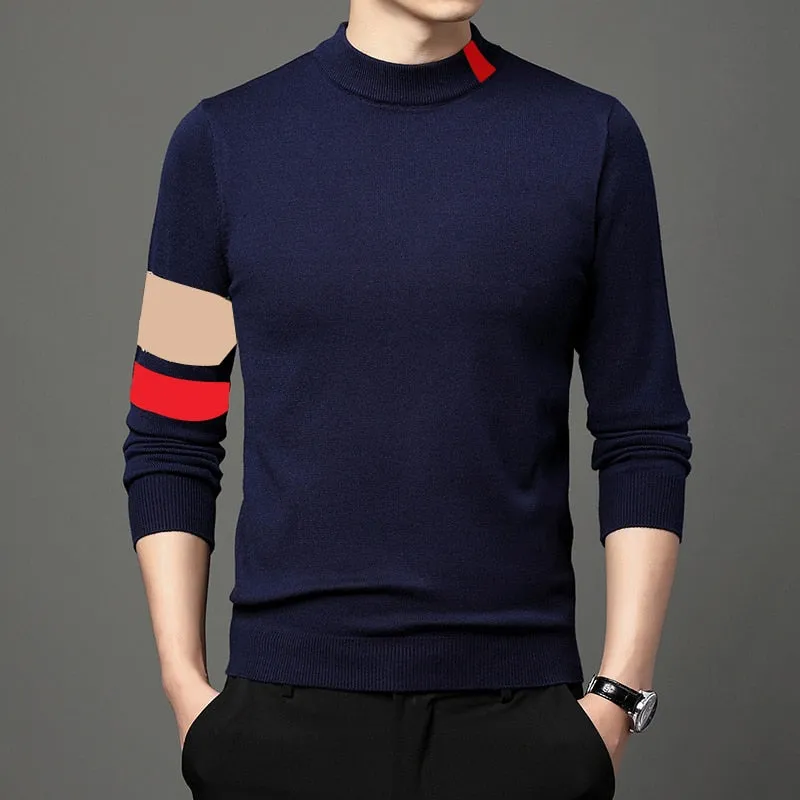 Winter Luxury Men's Full Sleeves Thick Warm Knitted Pullover Sweater