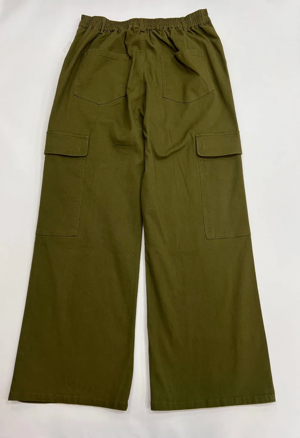 Women's Twill Wide Pants with Pockets